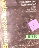 Brown & Sharpe-Brown & Sharpe 618 & 818, Micromaster Series II, Grinding Operations Manual 1978-618-618 H-618 PH-818-818PH-01